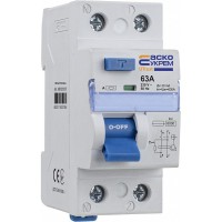Пристрій захисного відключення Аско-Укрем UTrust 1P+N 63А 30мА А (A0010210137)