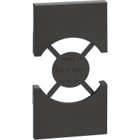 Лицьова панель розетки 2К+З німецького/італійського стандарту Bticino Living Now KG03 на 2 модулі (чорна)