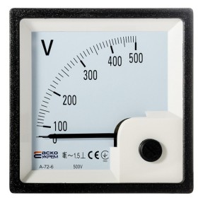 Вольтметр Аско-Укрем 30А 500В АС 72х72мм (A-72-6) (A0190010066)