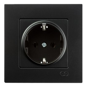 Розетка із з/к Gunsan Eqona чорна