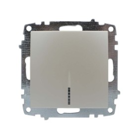 Выключатель EL-BI VEGA жемчужина 1-кл с подсветкой без рамки ( 609-012500-201 )