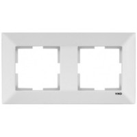 Рамка подвійна горизонтальна Meridian, білий