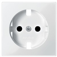 Накладка Schneider Electric Merten System M MTN2330-0319 с заземлением и с защитными шторками (полярно белый)