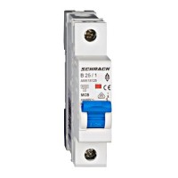 Захисний вимикач 25А 1P 6кА х-ка B, Schrack