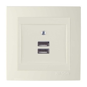 Розетка Nilson Touran кремова 2-на USB ( 24121081 )