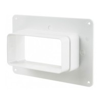 Настенный фланец с пластиной Vents 60х120 для прямоугольных воздуховодов