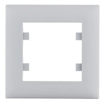 Одномісна рамка Hager WL5512 Lumina-Intense 1Х (срібляста)