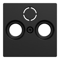 Центральна панель TV розетки антенна Merten System M Ocean Plastic, MEG4123-0403 (чорна матова)