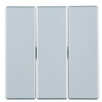 Тройная клавиша выключателя Berker Q.x 16656084 (алюминий)