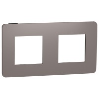 Двухпостовая рамка Schneider Electric NU280417 (шоколад/антрацит)