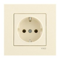 Розетка одинарна кремова, VIKO Karre