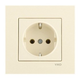 Розетка одинарная кремовая, VIKO Karre