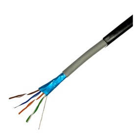 Мережевий кабель GEAR CAT.5E FTP CCA 4Px2x0.51 PVC+PE Outdoor з проволкою (305 м.)