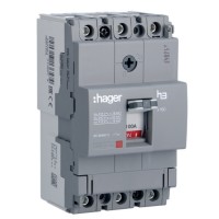 Автомат Hager x160, In=100А, 3п, 18kA