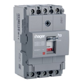 Автомат Hager x160, In=100А, 3п, 18kA