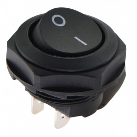 Переключатель Аско-Укрем KCD1-7-101Y B/B (0-I) круглый черный (A0140040135)