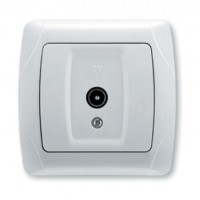 Розетка кінцева TV біла Carmen