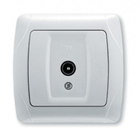 Розетка кінцева TV біла Carmen