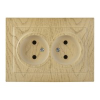 Розетка Nilson Touran клен 2-на без заземлення ( 24281024 )