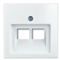 Одномісна двомодульна центральна плата ABB Basic 55 2CKA001753A0095 1803-02-94-507 (альпійський білий)