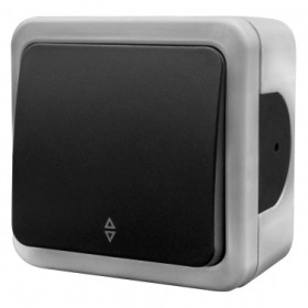 Накладний прохідний 1-кл вимикач NE-AD MULTIMA 92-52-05 сірий