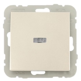 Одноклавишный выключатель Logus 21012 TPE 10АХ 250В с подсветкой (жемчуг)