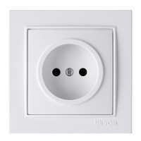 Розетка Nilson Thor біла 1-на без заземлення ( 27111015 )