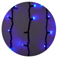 Вулична світлодіодна гірлянда Delux EN ICICLE 75LED (90016593) 2x0,7м IP44 (синє світло) Чорний шнур