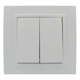 Вимикач ELBI ZENA білий 2кл з рамкою ( 500-010200-202 )