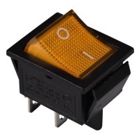Перемикач TNSy KCD2-201N Y/B з підсвічуванням жовтий (TNSy5500772)