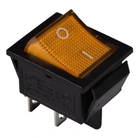 Переключатель TNSy KCD2-201N Y/B с подсветкой желтый (TNSy5500772)