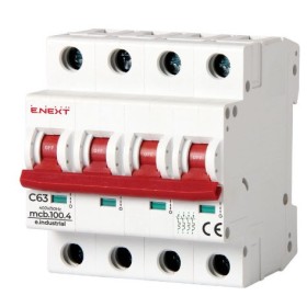 Модульный автоматический выключатель E.Next e.industrial.mcb.100.4.C63 4р 63А C (i0180036)