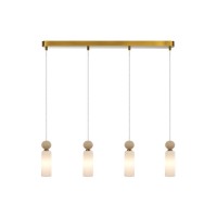 Підвісний світильник, люстра Italux PND-95331-4-BRSS Santos G9 4x40W IP20 латунний