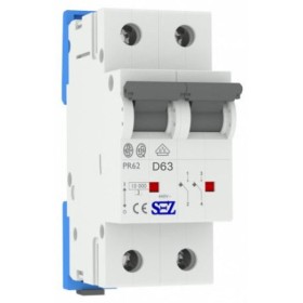 Двухполюсный автомат SEZ 62 D 63А 2P (PR62D63А)