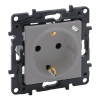 Розетка Legrand Niloe Step 2К+З 16A + USB тип C 1,5A 250В (алюминий)