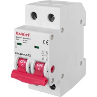 Вимикач навантаження E.Next e.is.2.63 на DIN-рейку 2р 63А (p008011)