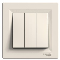 Триклавішний вимикач Schneider Electric Asfora EPH2100123 (кремовий)