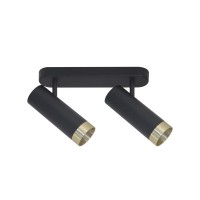 Светильник поворотный, спот Goldlux 326492 Fado GU10 2x10W IP20 Черный