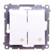Подвійний перехресний вимикач Kontakt Simon Simon 54 Premium DW7/2.01/11 (білий)