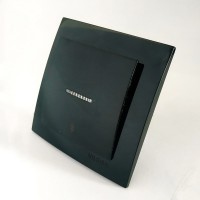 Вимикач Nilson Touran чорний 1кл прохідний з підсвіткою ( 24221008 )