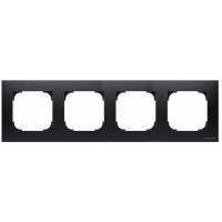 Чотирьохпостова рамка ABB Sky 8574 NS (чорний оксамит)