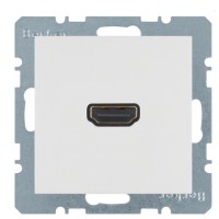 Розетка HDMI, полярная белизна матовая Berker S.1/B.3/B.7