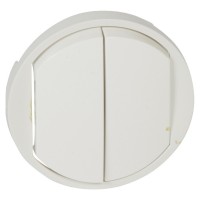 Клавіша вимикача 2-клавішного Legrand Celiane біла