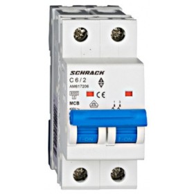Автомат електроживлення 6А 2P 6кА, Schrack Technik