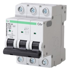 Автоматический выключатель Promfactor CITY FB1-63 3P C 32A 6кА (FB1CI3032)