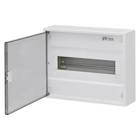 Однорядный наружный электрощиток ETI 001100240 ACT 12 PT 12+2 с прозрачной дверцей