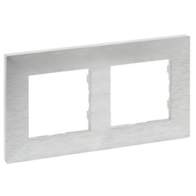 Рамка 2-постовая Legrand Niloe Step фактурный алюминий (863892)