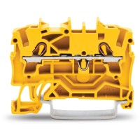 Прохідна клемна колодка Wago 2000-1206 Topjob®S з рейковим кріпленням на DIN рейку 2L-DG-KL 1,0мм² GELB