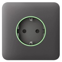 Центральна панель розумної розетки Ajax 60028.164.GR SoloCover Smart для OutletCore сіра (38810)