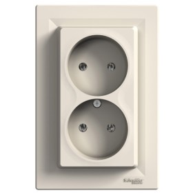Двойная розетка Schneider Electric Asfora EPH9700123